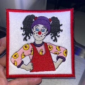 Loonette Clown Patch Big Comfy Couch sew iron patch handmade Embroidery